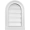 Ekena Millwork Round Top Surface Mount PVC Gable Vent: Functional, w/ 2"W x 2"P Brickmould Sill Frame, 12"W x 18"H GVPRT12X1803SF - alternate 1